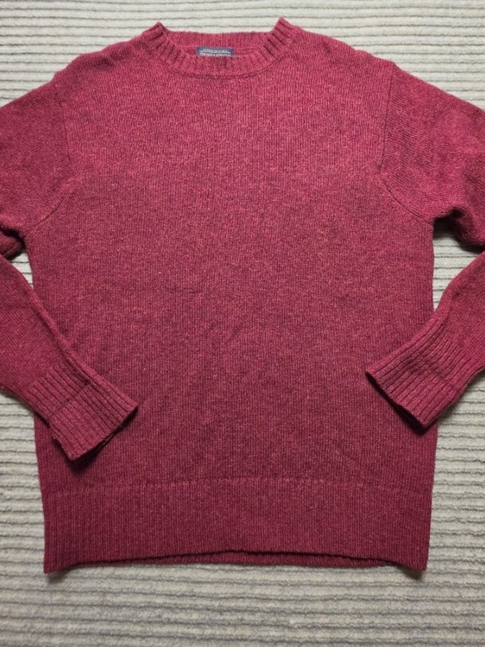 Pendleton Shetland Wool Pullover Sweater Sz Med Burgundy